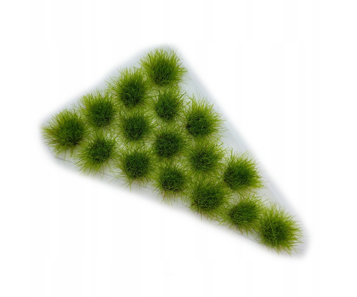 Kępki trawy, krzaczki, zestaw 16 sztuk, trawa, wysokość 9mm
