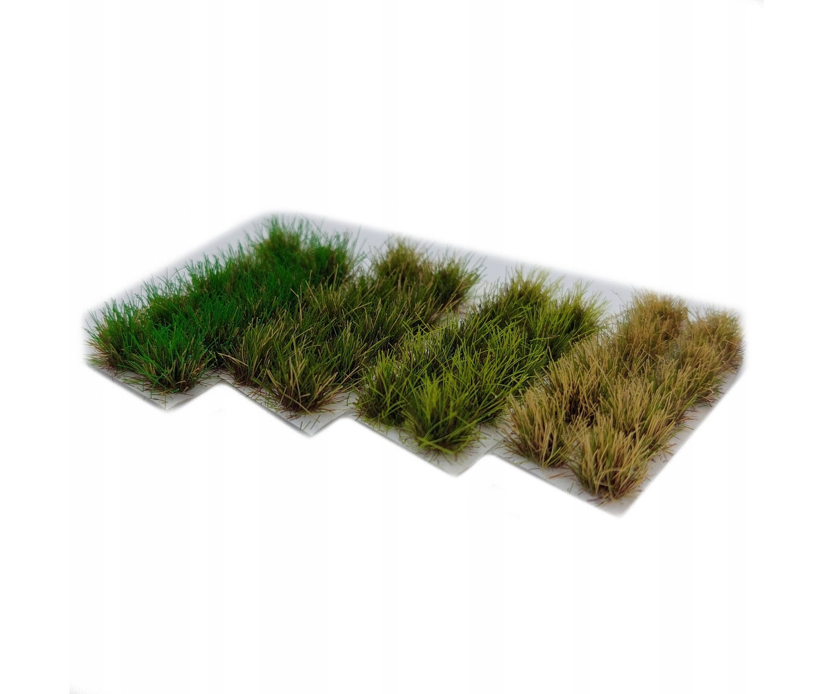 Kępki trawy, krzaczki, zestaw 40 sztuk, trawa, wysokość 8mm