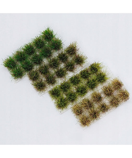 Kępki trawy, krzaczki, zestaw 40 sztuk, trawa, wysokość 8mm