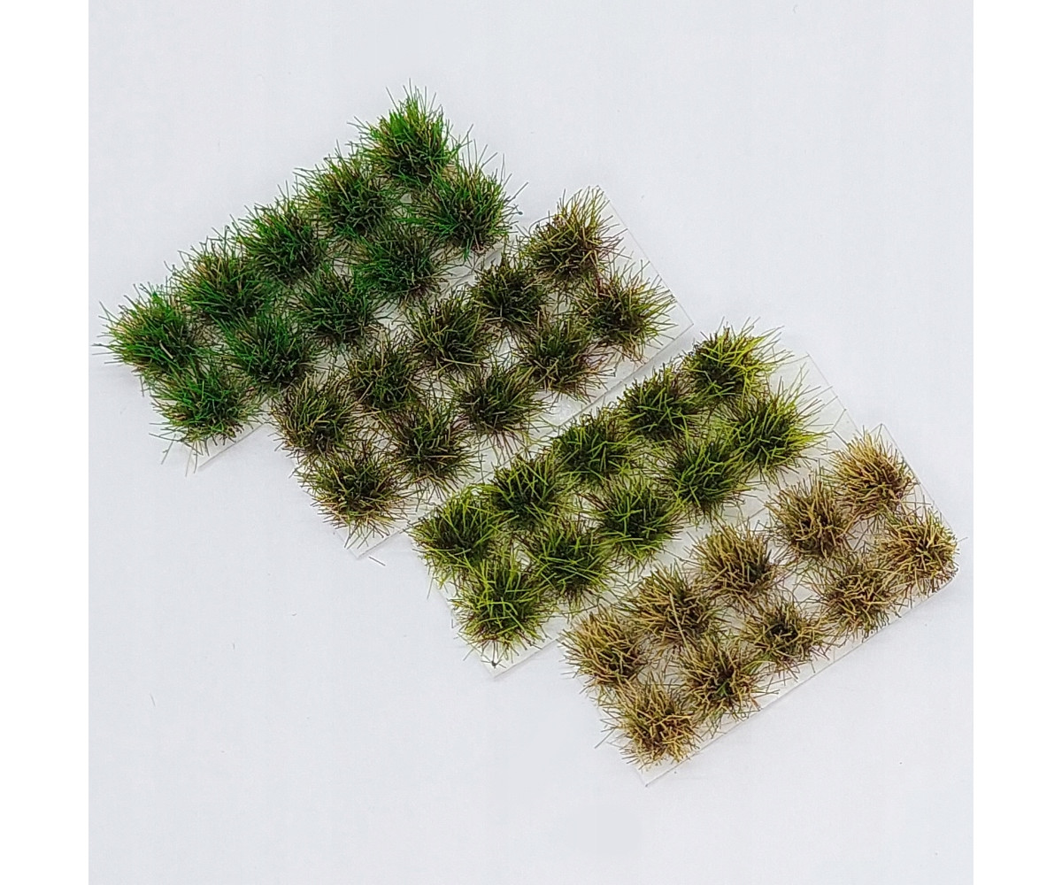 Kępki trawy, krzaczki, zestaw 40 sztuk, trawa, wysokość 8mm