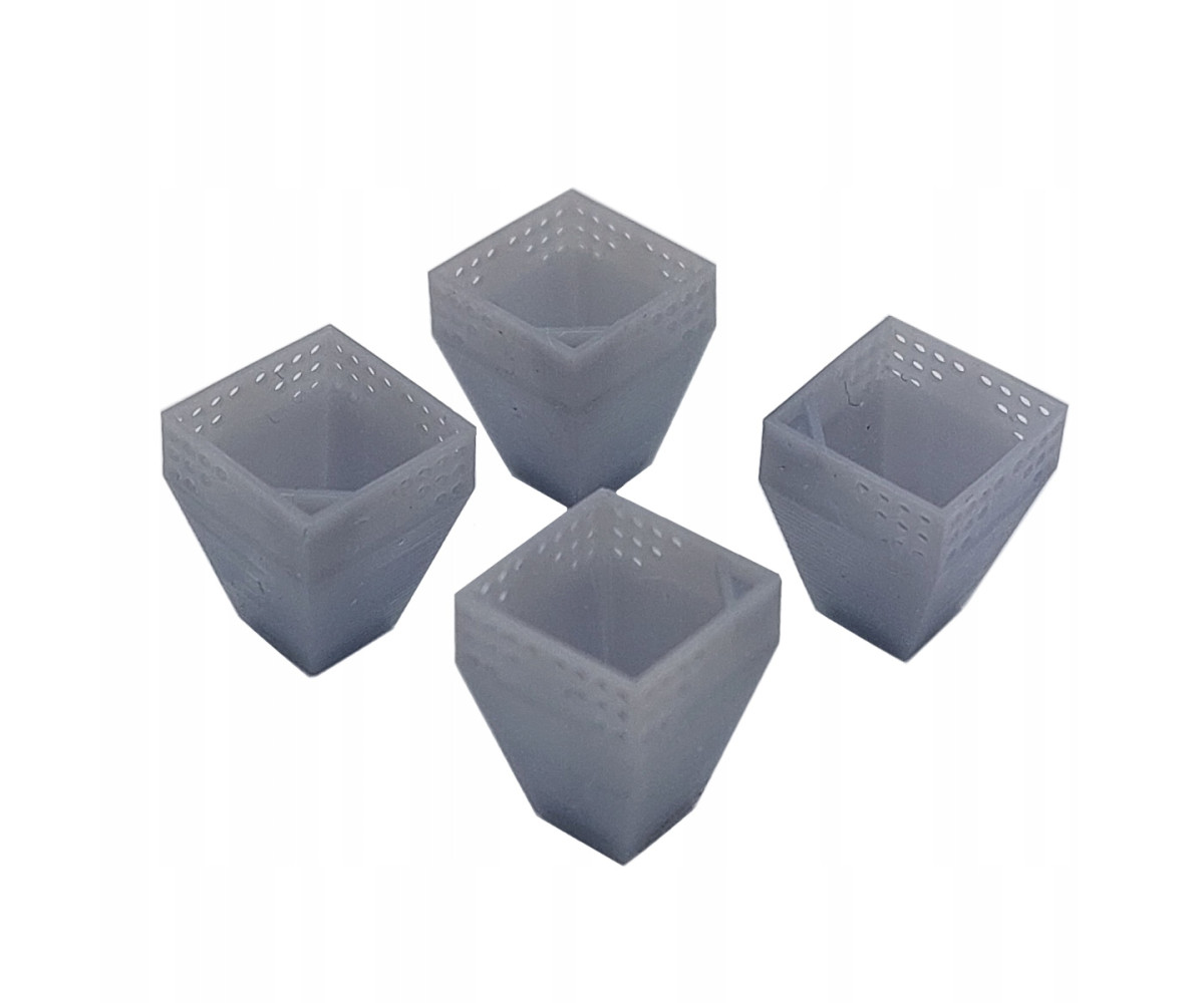 Kosz na śmieci, śmietnik PRL, skala 1:43, druk 3d - 4 sztuki