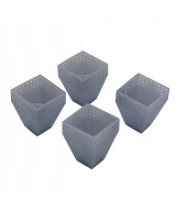 Kosz na śmieci, śmietnik PRL, skala 1:43, druk 3d - 4 sztuki