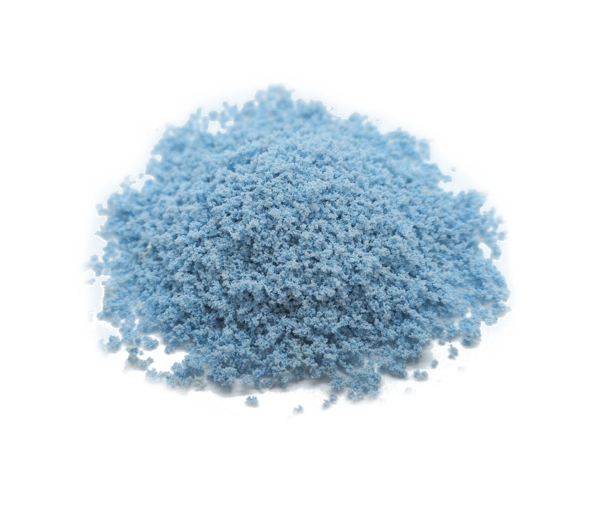 Posypka, kwiatki, krzaczki - niebieski jasny