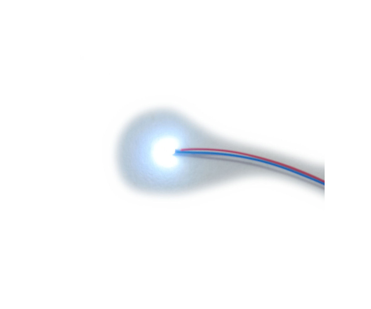 Dioda LED 0402 3v biała zimna + rezystor