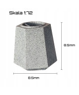 Kosz na śmieci 6-kątny - skala 1:72 - 5 sztuk