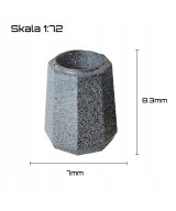 Kosz na śmieci 8-kątny - skala 1:72 - 5 sztuk