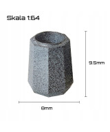 Kosz na śmieci 8-kątny - skala 1:64 - 5 sztuk