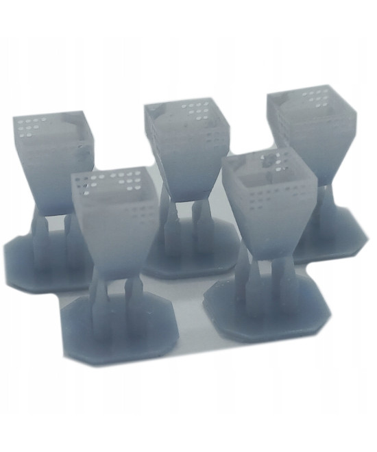 Kosz na śmieci, śmietnik PRL, skala 1:64, druk 3d - komplet 5 sztuk