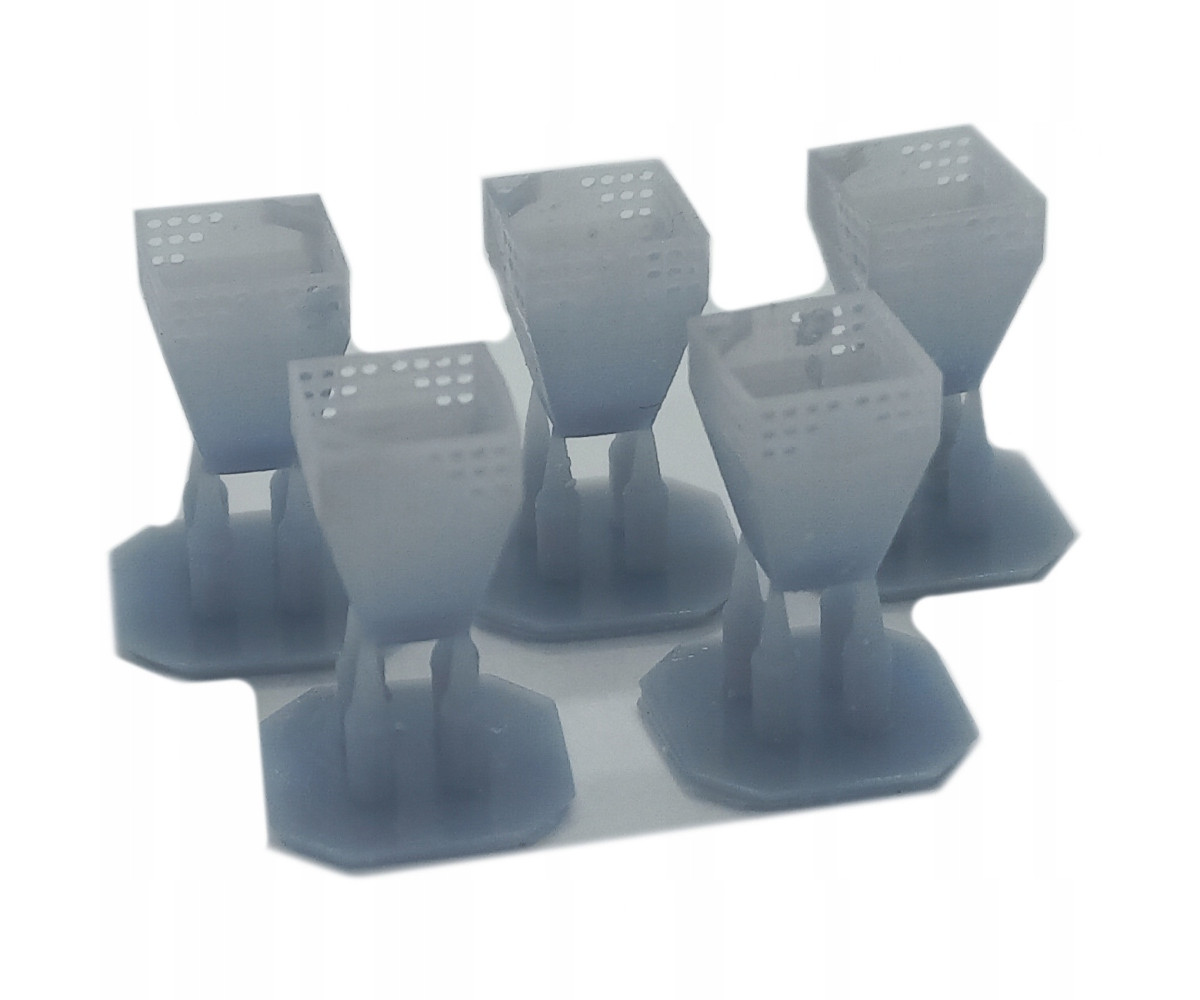 Kosz na śmieci, śmietnik PRL, skala 1:64, druk 3d - komplet 5 sztuk