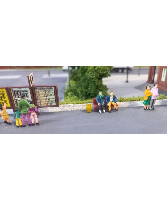 Kosz na śmieci, śmietnik PRL, skala TT 1:120, druk 3d - komplet 5 sztuk