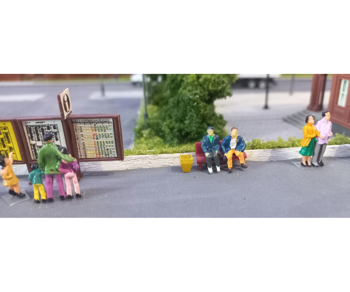 Kosz na śmieci, śmietnik PRL, skala TT 1:120, druk 3d - komplet 5 sztuk