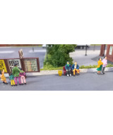 Kosz na śmieci, śmietnik PRL, skala TT 1:120, druk 3d - komplet 5 sztuk