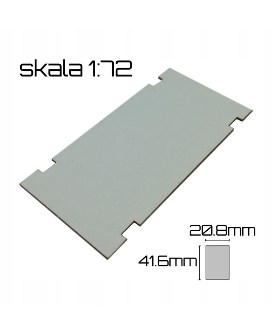 Płyty betonowe skala 1:72 42mm x 21mm, 24 sztuki, z tektury