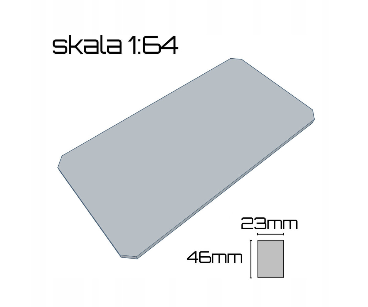 Płyty betonowe skala 1:64 46mm x 23mm, 20 sztuk, typ 2
