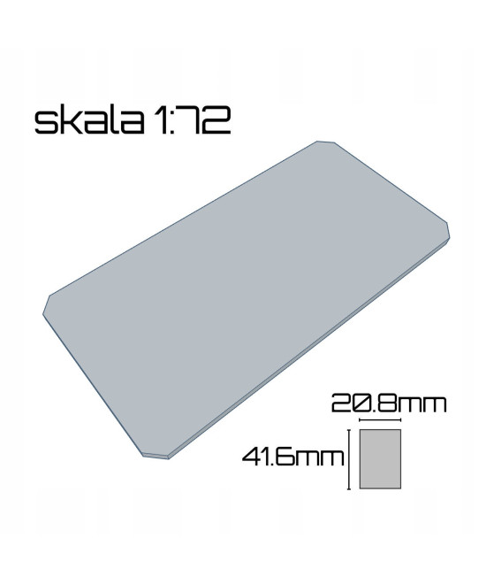 Płyty betonowe skala 1:72 42mm x 21mm, 24 sztuki, typ 2
