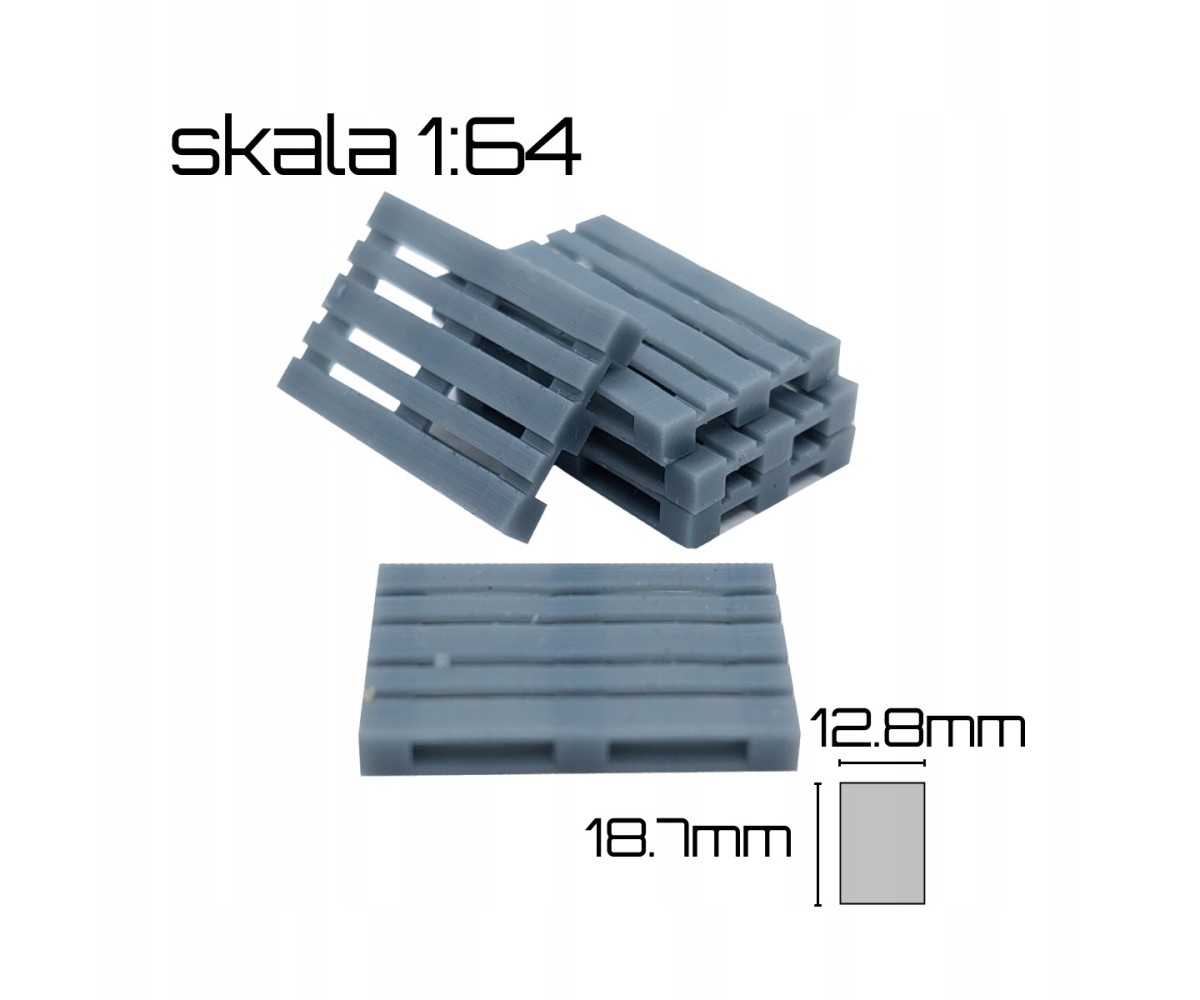 Palety skala 1:64, paleta druk 3d - 10 sztuk
