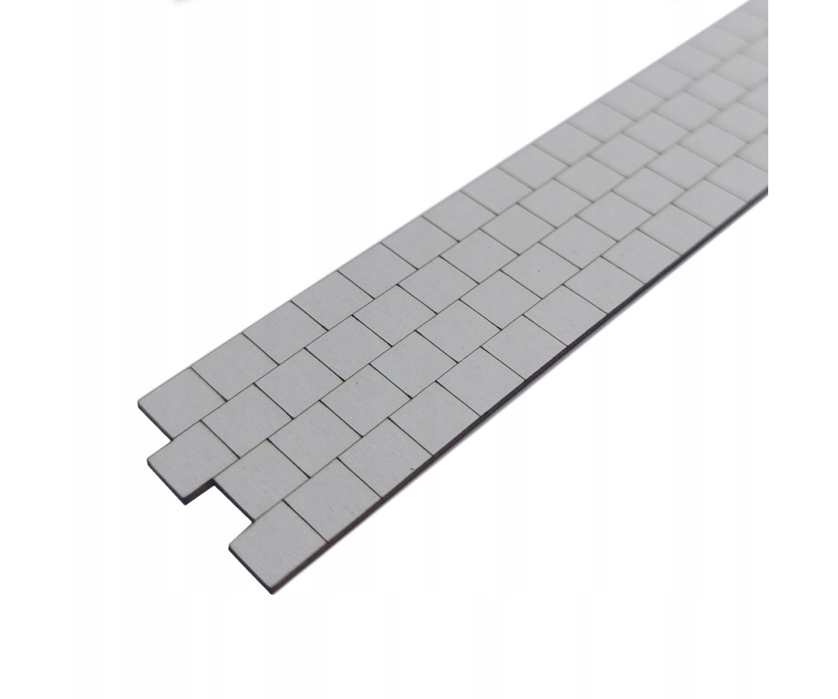 Chodnik H0 imitacja płyt 50cm bez krawężnika, 195mm x 24mm