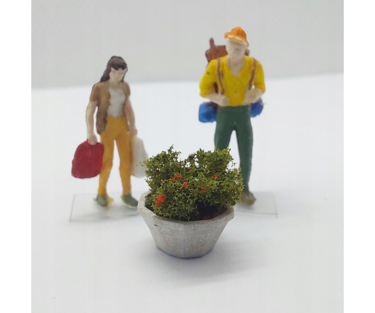 Donica peronowa, kwietnik, skala H0, druk 3d - komplet 5 sztuk małe