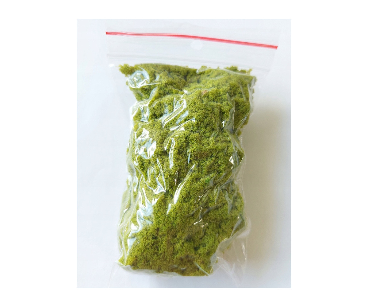 Krzaki, krzewy, gąbka, krzaczki na makietę seledynowa zieleń 10 gram