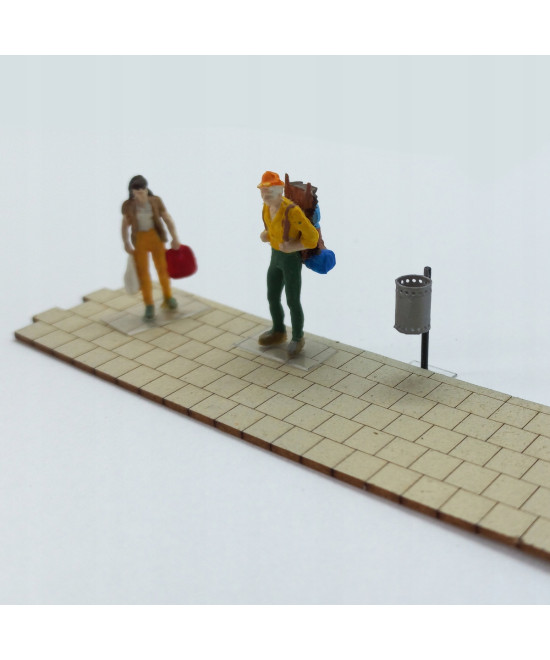 Kosz na śmieci perforowany, śmietnik skala H0, druk 3d - komplet 5 sztuk