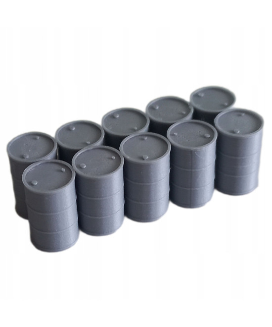 Beczki H0, beczka na olej, komplet 10 sztuk