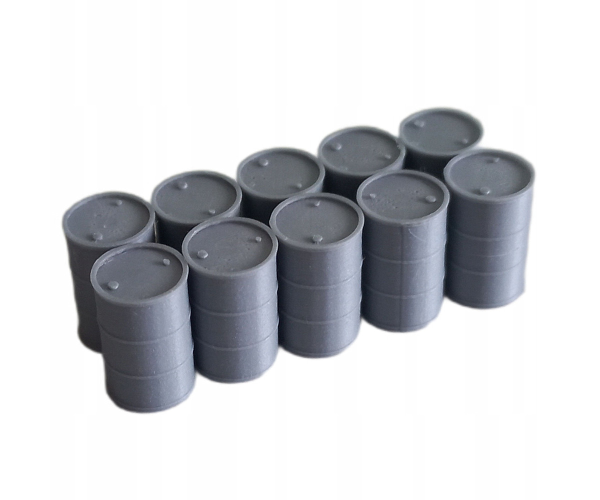 Beczki H0, beczka na olej, komplet 10 sztuk