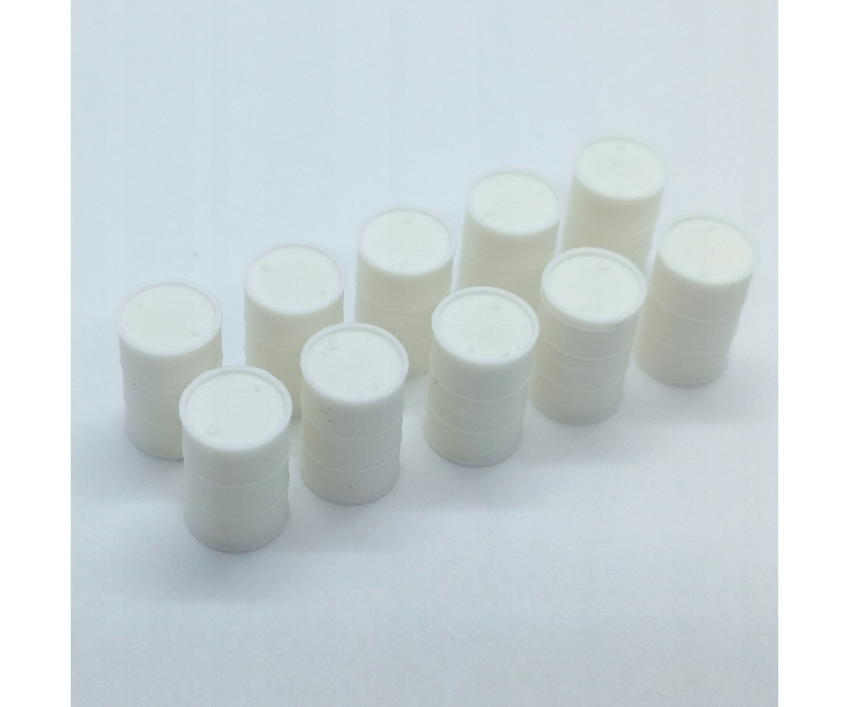 Beczki H0, beczka na olej, komplet 10 sztuk