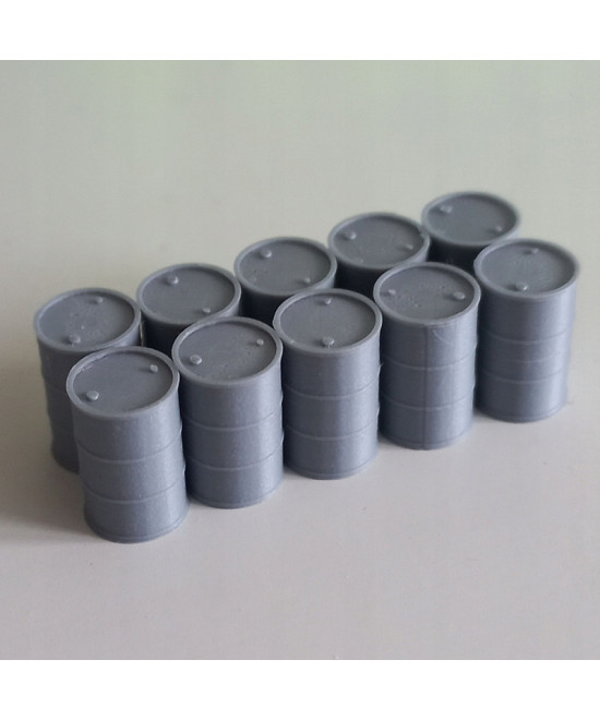 Beczki H0, beczka na olej, komplet 10 sztuk