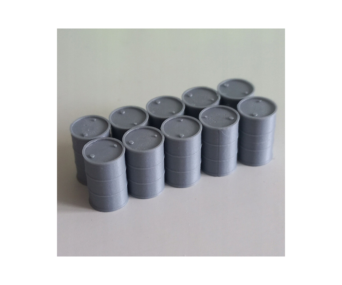 Beczki H0, beczka na olej, komplet 10 sztuk