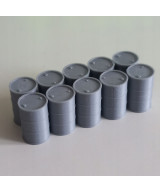 Beczki H0, beczka na olej, komplet 10 sztuk