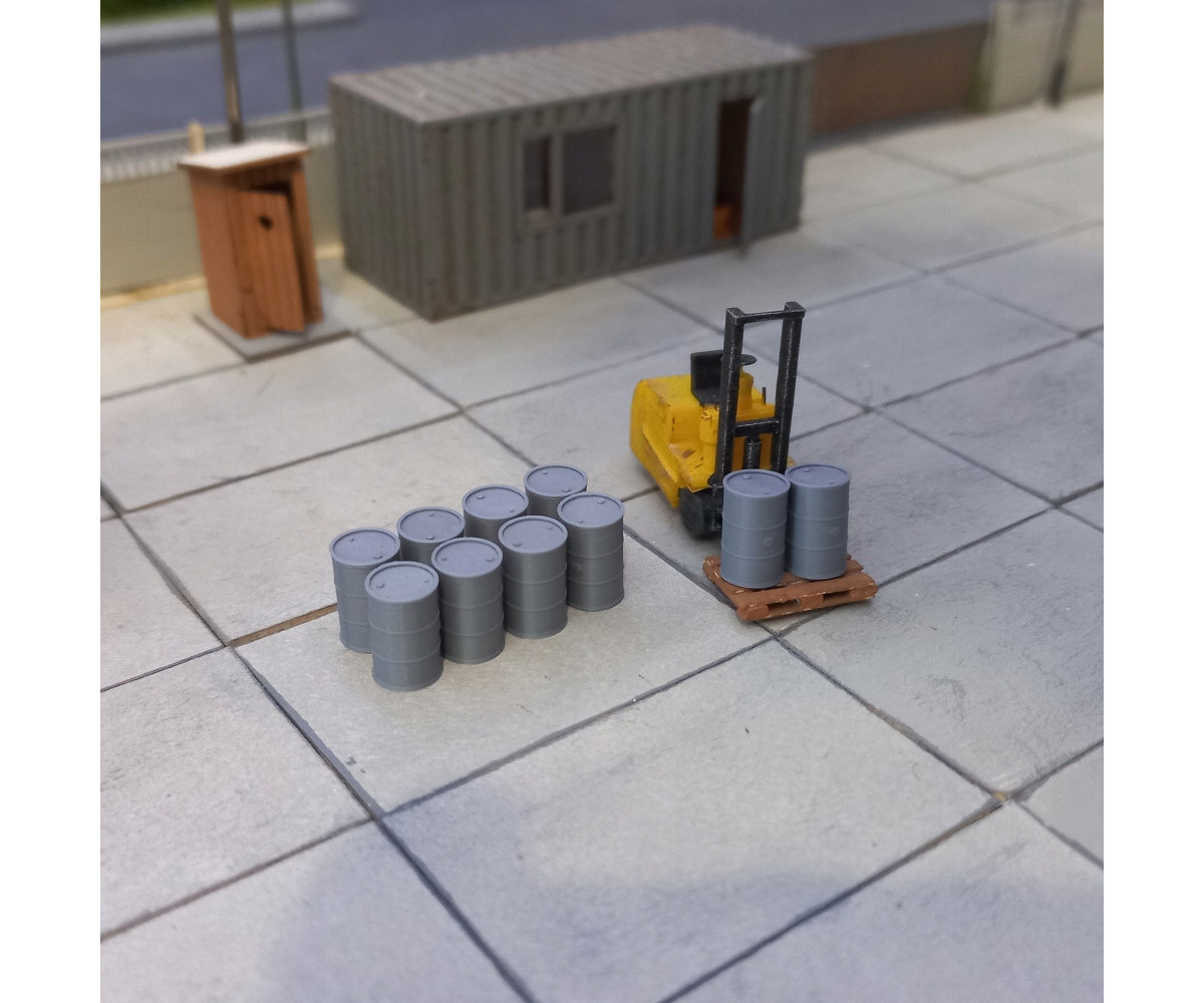 Beczki H0, beczka na olej, komplet 10 sztuk