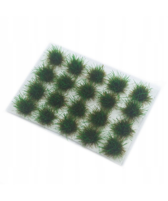 Kępki trawy, krzaczki, zestaw 20 sztuk, trawa wysokość 5mm średnia zieleń