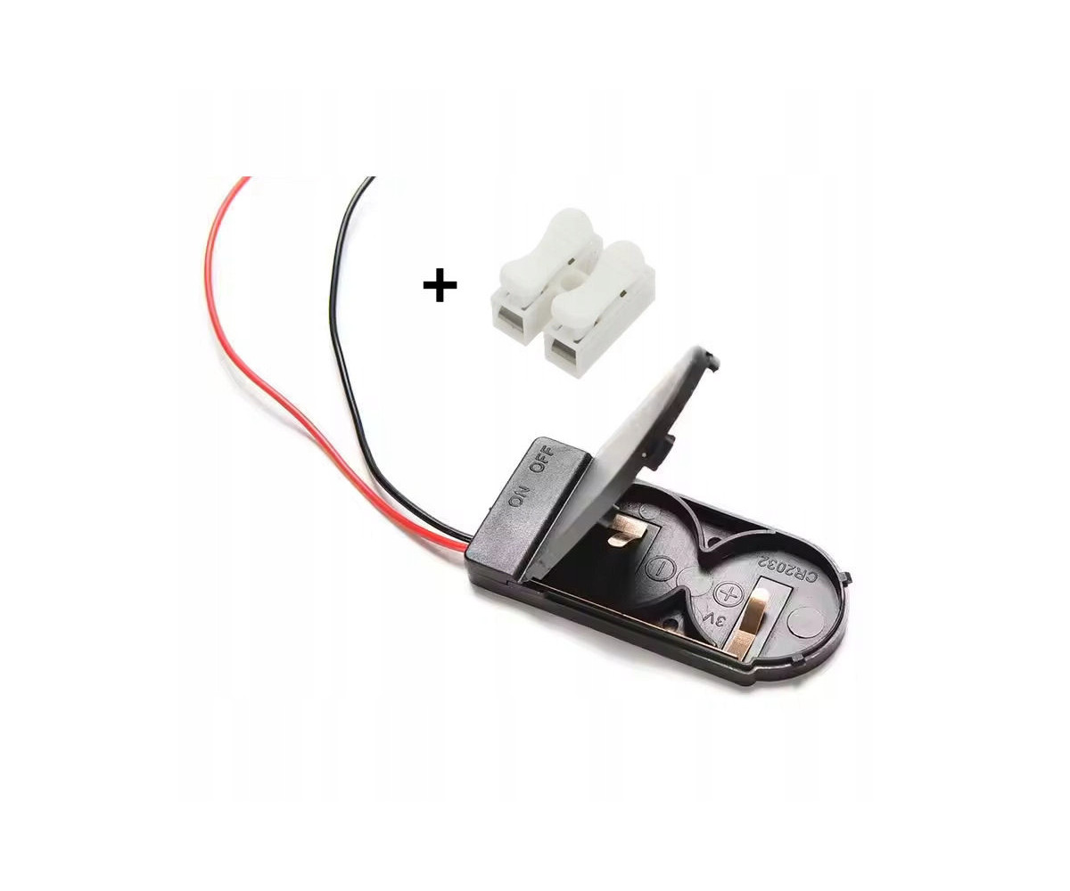 Zasilanie bateryjne podwójne do oświetlenia 2x CR2032 z włącznikiem