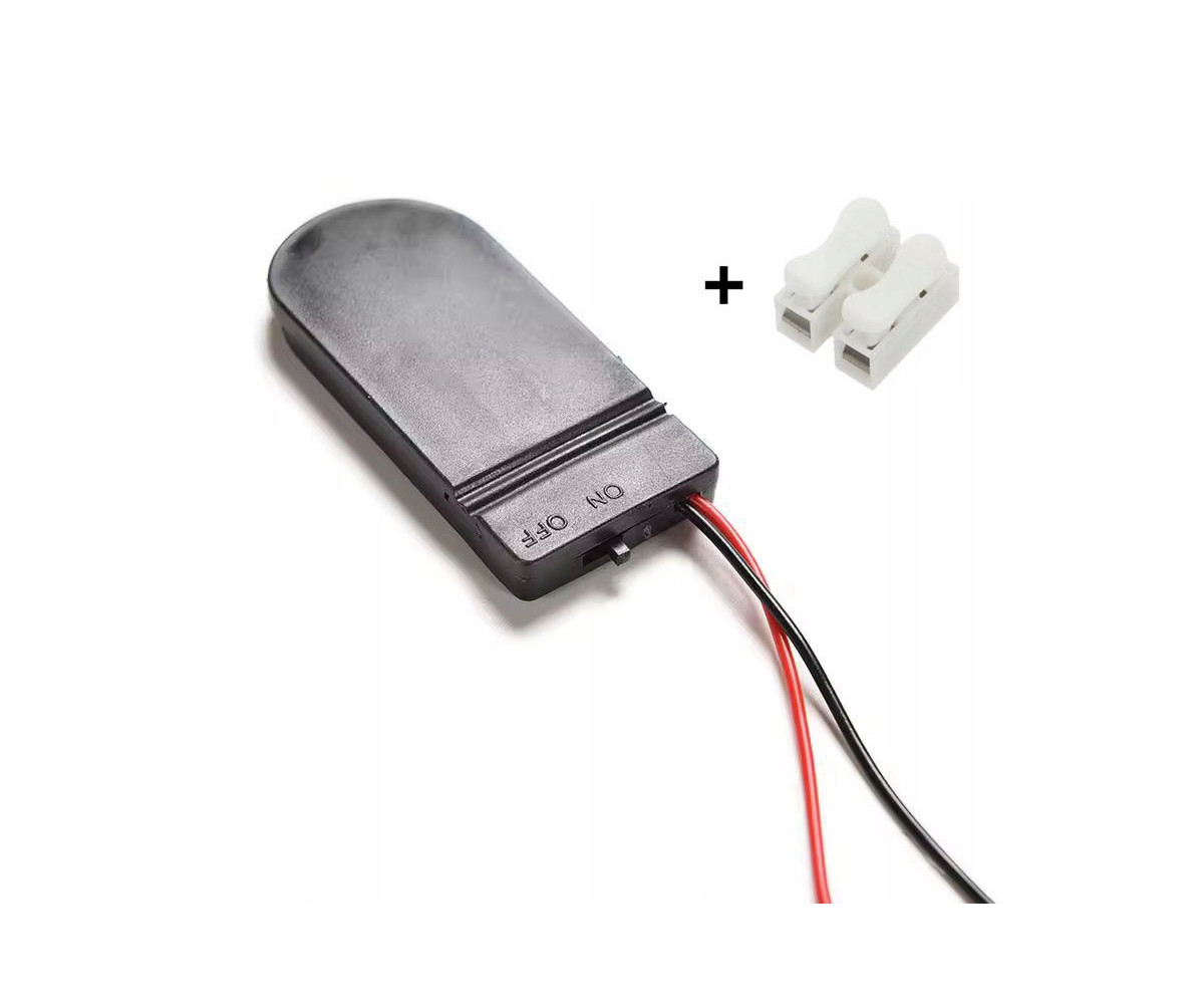 Zasilanie bateryjne podwójne do oświetlenia 2x CR2032 z włącznikiem