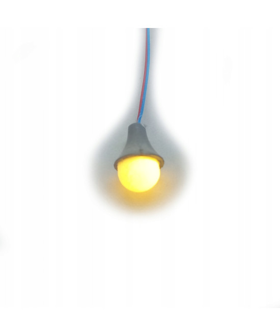 Lampa wisząca biała ciepła okrągła 3v + rezystor (klosz szary)