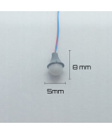 Lampa wisząca biała ciepła okrągła 3v + rezystor (klosz szary)