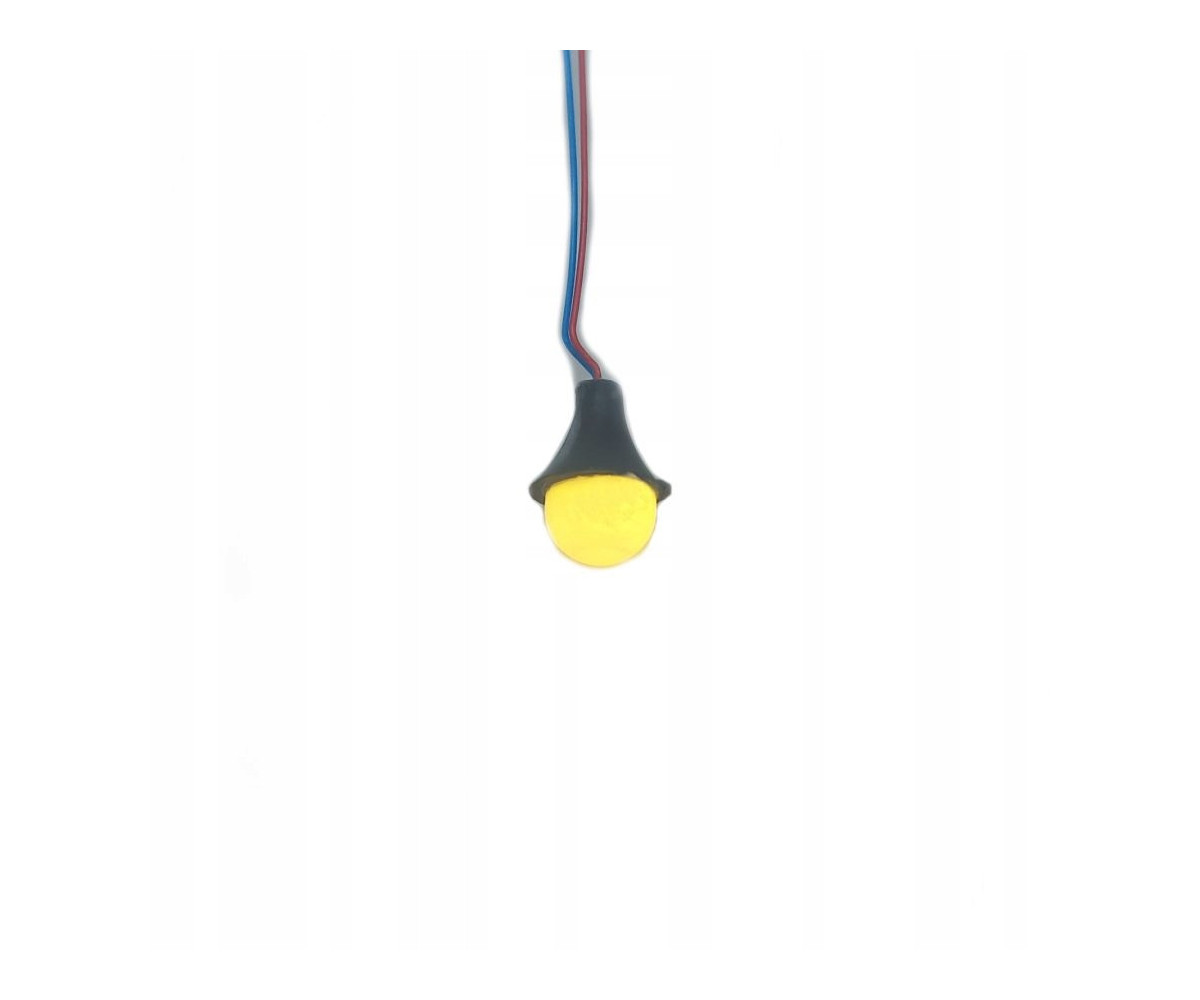 Lampa wisząca biała ciepła okrągła 3v + rezystor (klosz czarny)