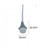 Lampa wisząca biała ciepła okrągła 3v + rezystor (klosz czarny)