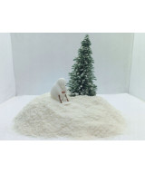 Posypka, kwiatki, krzaczki, biały, śnieg na makietę