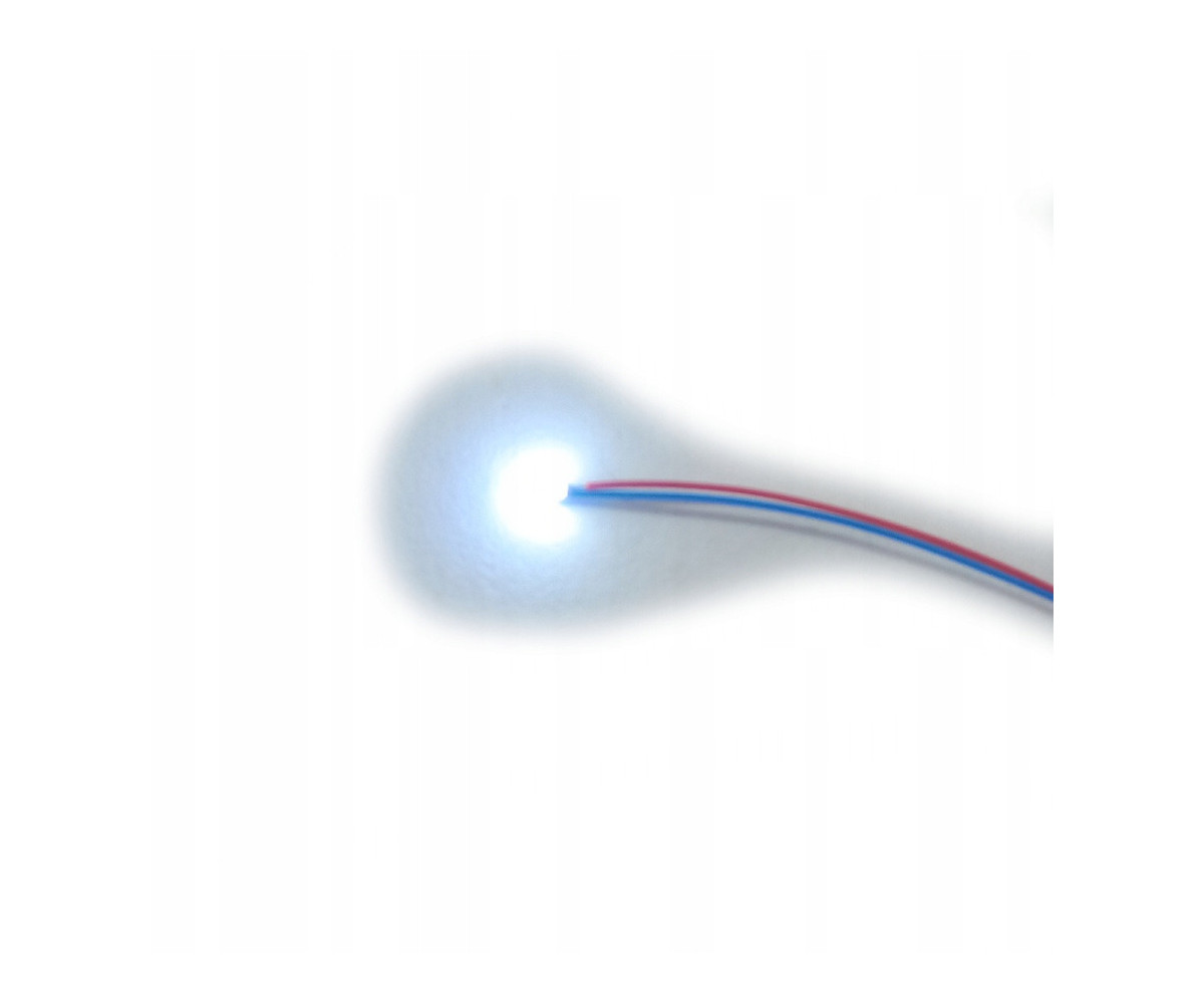 Dioda LED 0402 3v biała zimna + rezystor