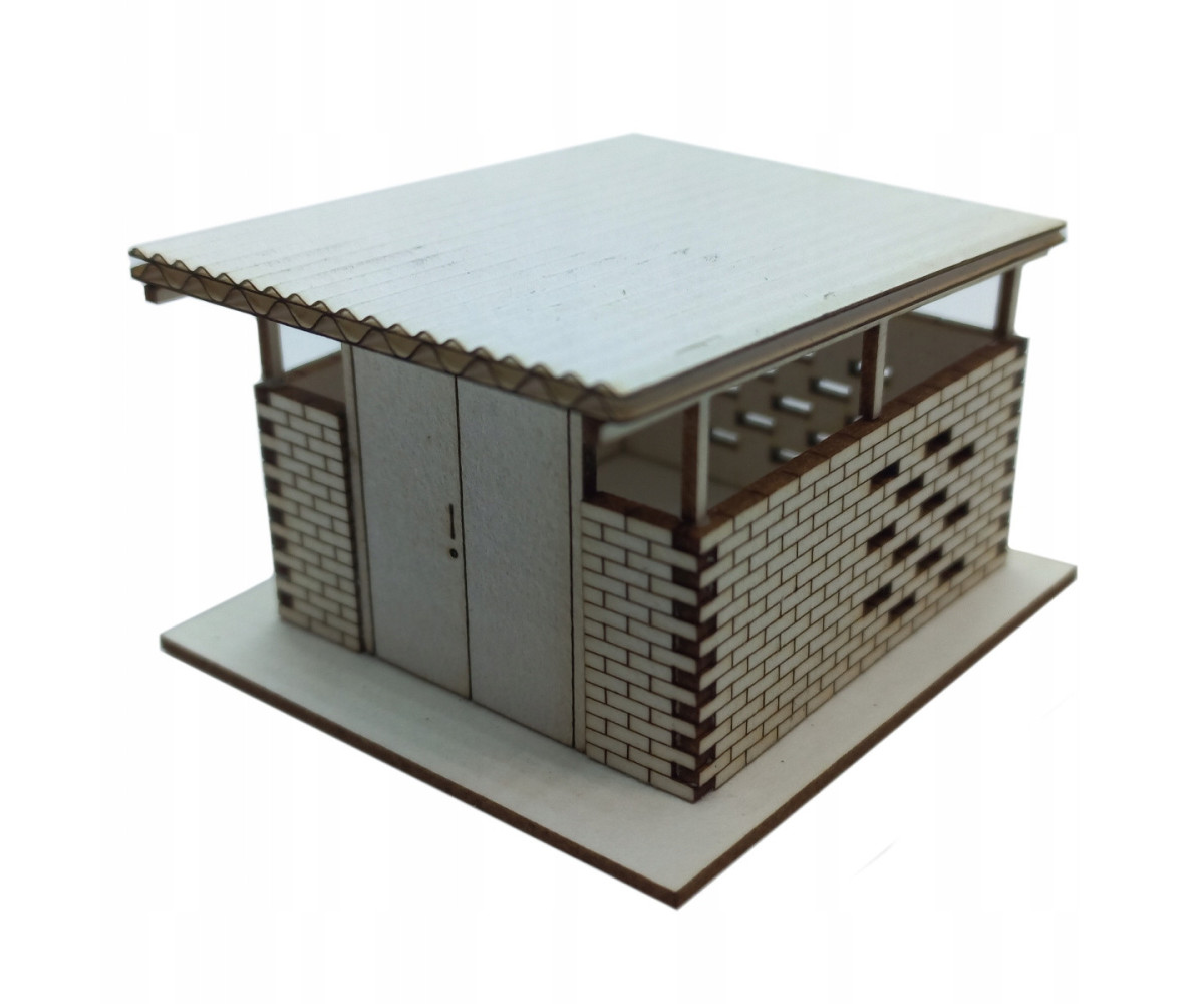 Wiata śmietnikowa skala H0, śmietnik