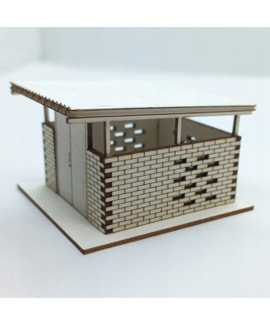 Wiata śmietnikowa skala H0, śmietnik