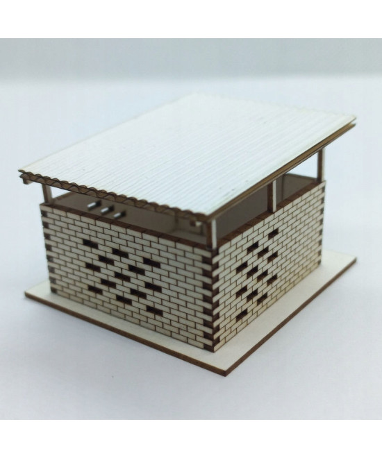 Wiata śmietnikowa skala H0, śmietnik