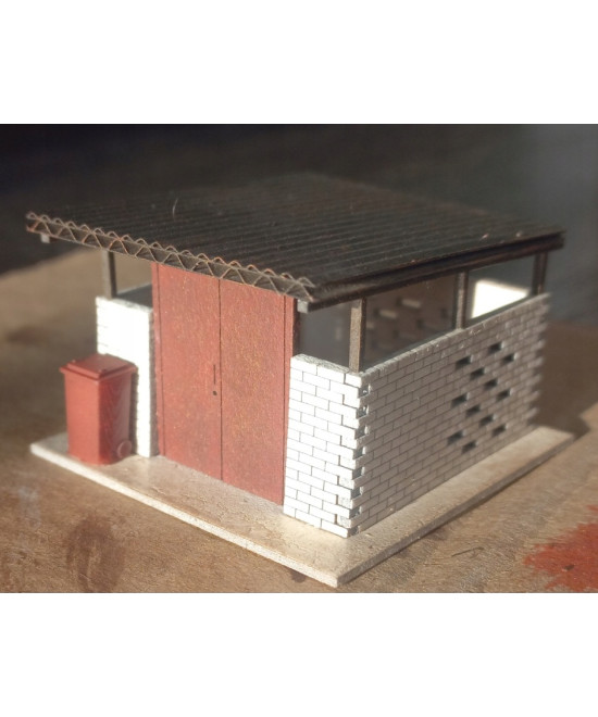 Wiata śmietnikowa skala H0, śmietnik