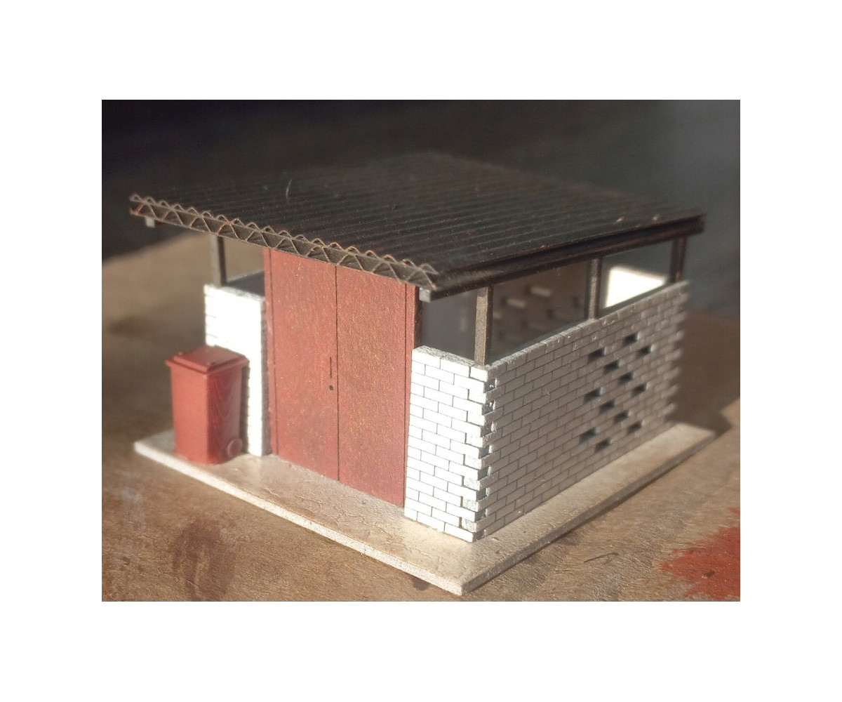 Wiata śmietnikowa skala H0, śmietnik