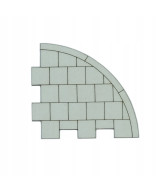 Chodnik narożnik z krawężnikiem skala 1:64