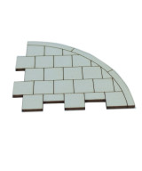 Chodnik narożnik z krawężnikiem skala 1:64