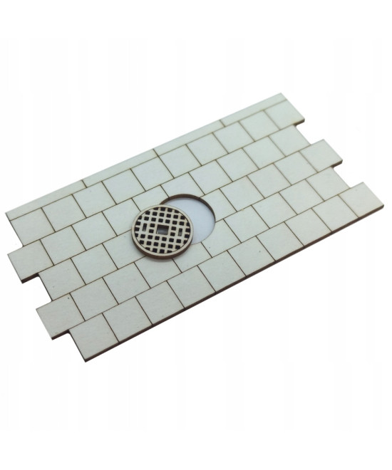 Chodnik + studzienka kanalizacyjna skala 1:64