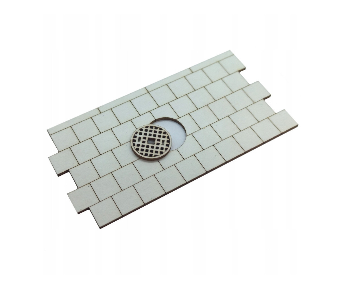 Chodnik + studzienka kanalizacyjna skala 1:64