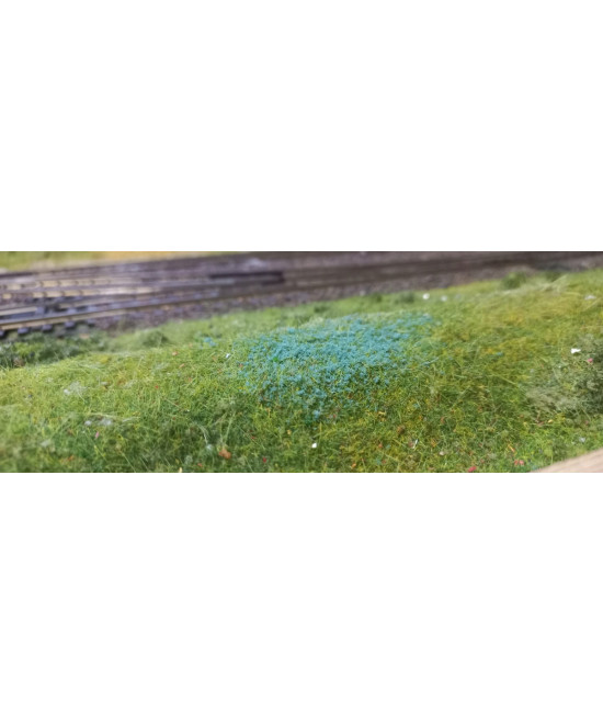 Posypka, kwiatki, krzaczki - turkusowy ciemny